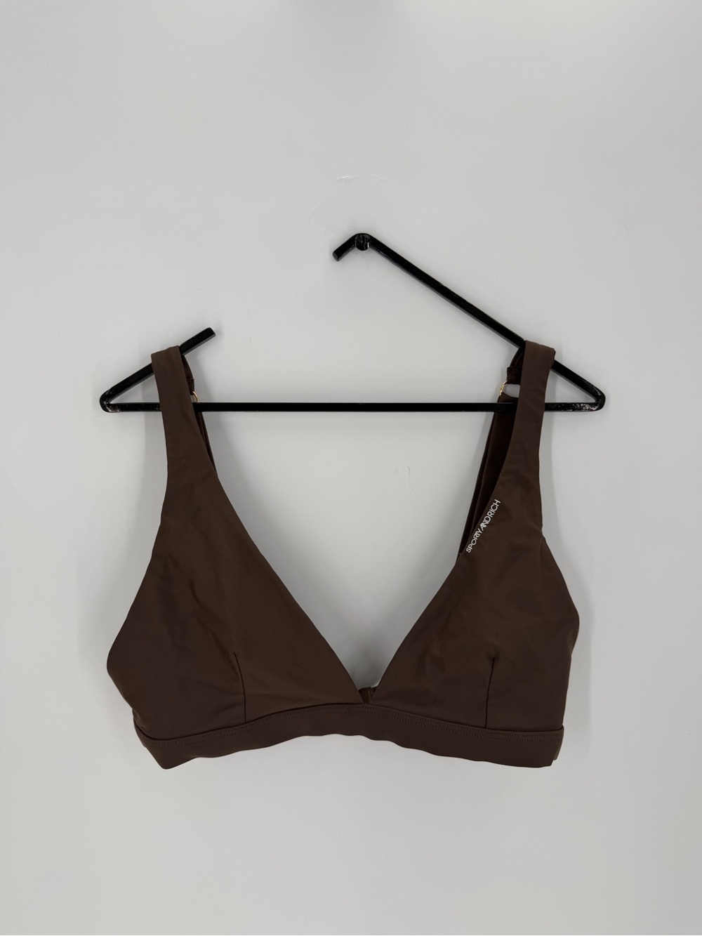 Sporty & Rich Jane Bikini Top In Chocolate